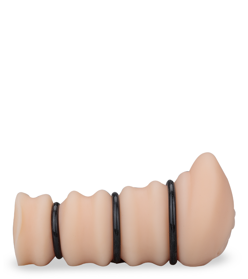 Sextoy pour homme 2-en-1 vaginette + 3 cockrings