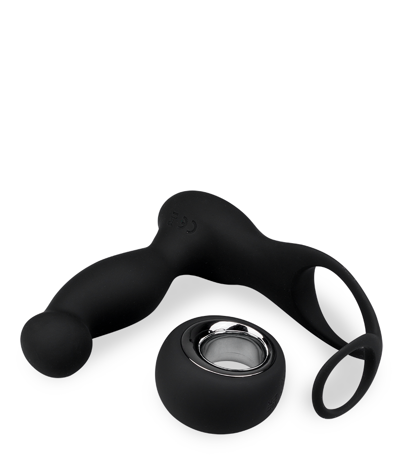 Sextoy prostate avec anneau cockring télécommande sans fil