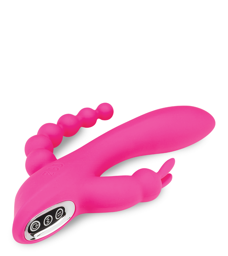 Sextoy rabbit triple stimulation chapelet anal