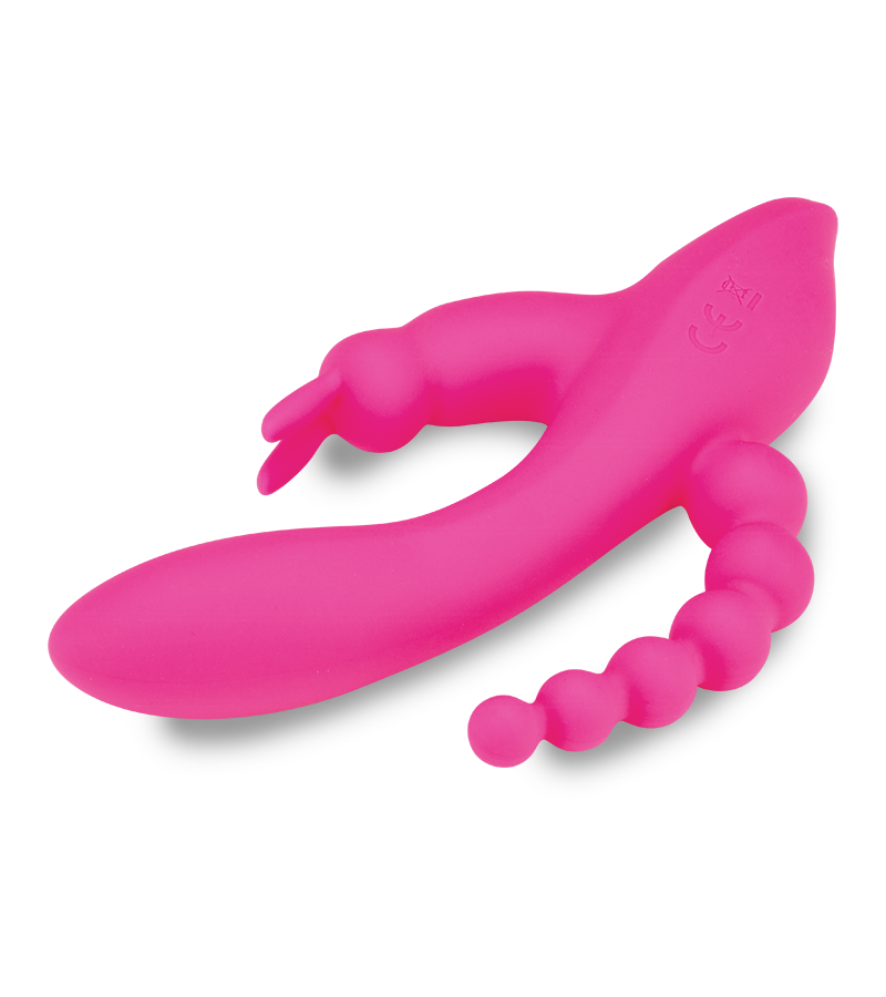 Sextoy rabbit triple stimulation chapelet anal