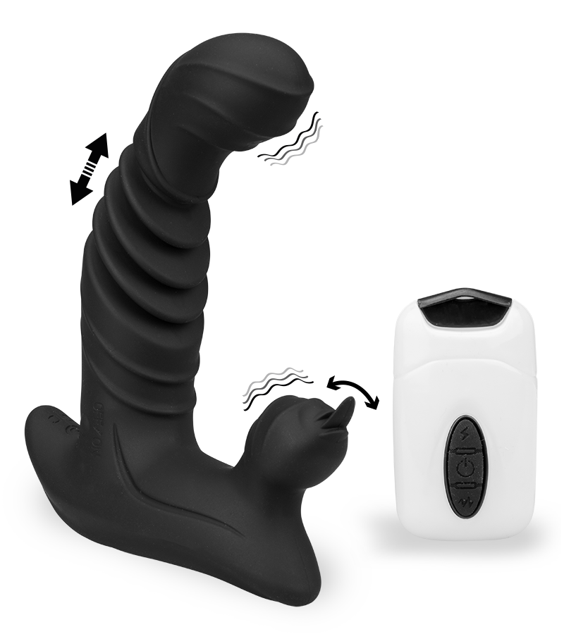 Stimulateur clitoris gode va-et-vient vibrant 20 modes