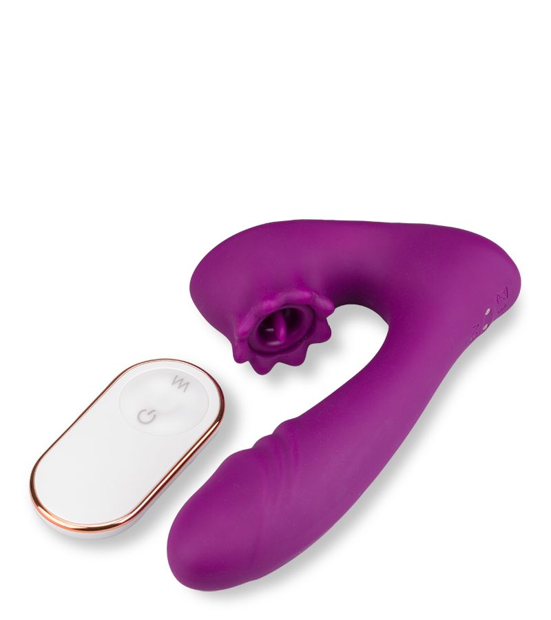 Stimulateur clitoris pulsatif et vibro télécommandé Lila