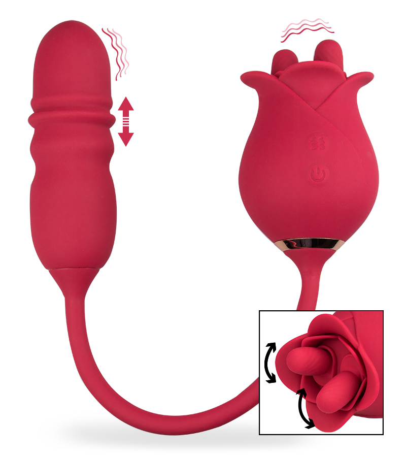 Stimulateur de clitoris avec vibromasseur va-et-vient Bora-Bora