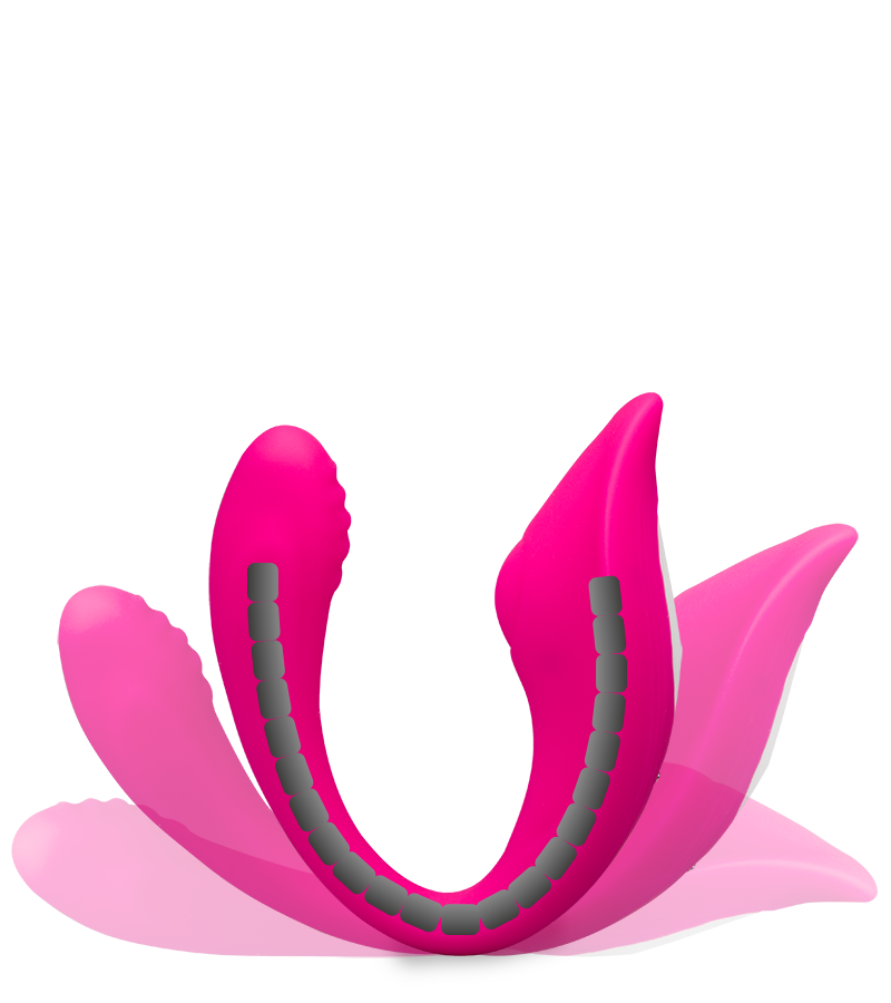 Stimulateur de clitoris et point G articulé télécommandé Idol