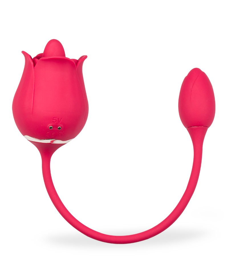 Stimulateur de clitoris langue et œuf vibrant Blooming