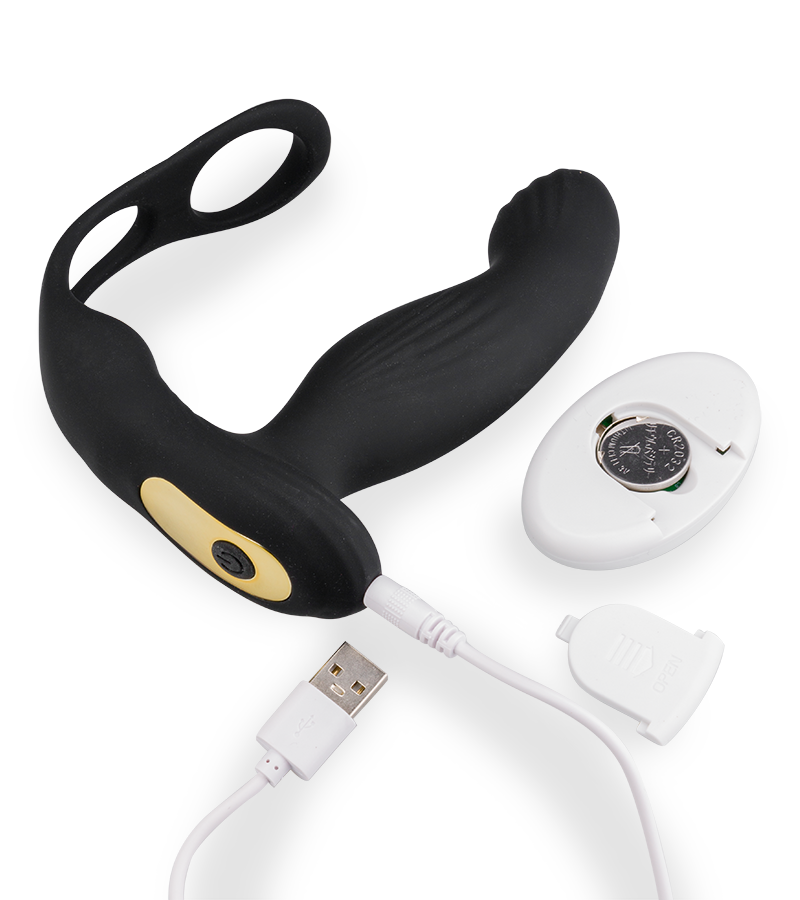 Stimulateur de prostate toutes options avec cockrings Hubert