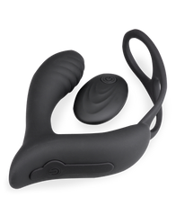 Charger l'image dans la galerie, Stimulateur de prostate vibrant avec double cockring Pro P