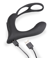 Charger l'image dans la galerie, Stimulateur de prostate vibrant avec double cockring Pro P