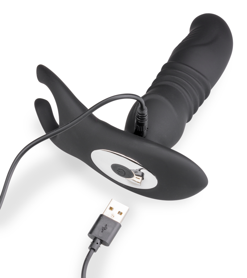 Stimulateur prostatique vibrant et va-et-vient avec masseur de testicules Paris