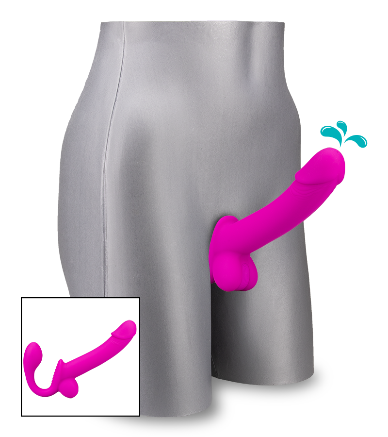 Strap-on éjaculateur en silicone Nightlong