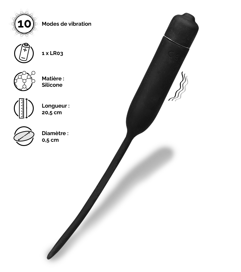 Tige d'urètre vibrante Buzzy