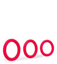 Charger l'image dans la galerie, Trio de cockrings en silicone médical Zoom