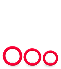 Charger l'image dans la galerie, Trio de cockrings en silicone médical Zoom