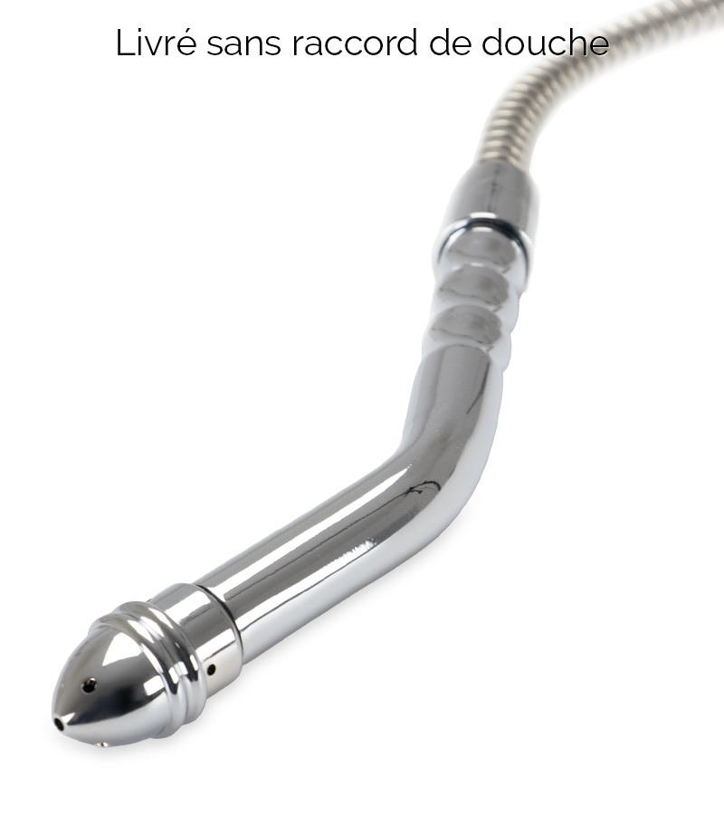 Triple embout de douche plug anal enema courbé