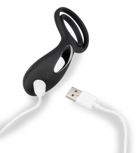 Charger l'image dans la galerie, Vibro pour couple avec anneaux cockring et testicules USB