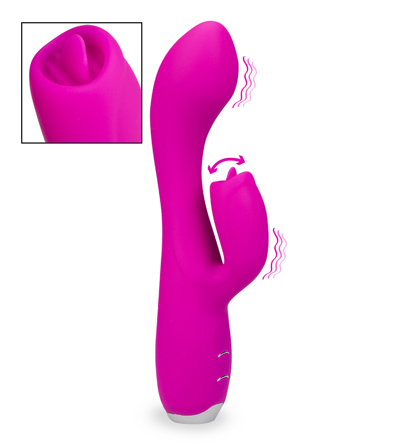 Vibro rabbit stimulateur clito langue