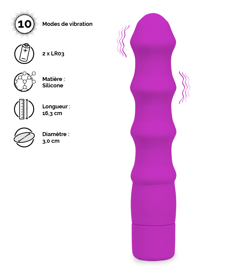 Vibromasseur 10 modes Groovy