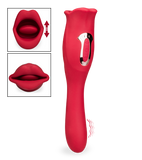 Vibromasseur 2-en-1 avec bouche et langue vibrante Sweet Kiss