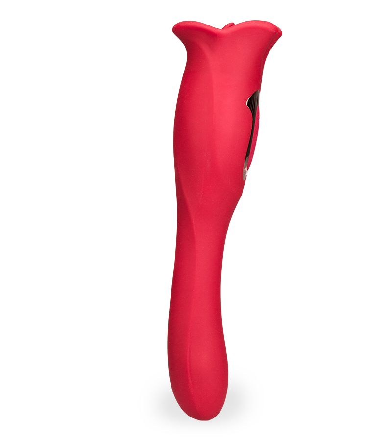 Vibromasseur 2-en-1 avec bouche et langue vibrante Sweet Kiss