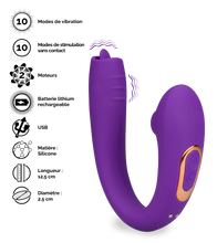 Charger l'image dans la galerie, Vibromasseur de couple et stimulateur sans contact Ades