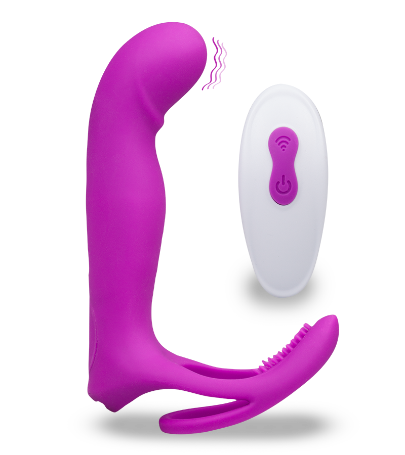 Vibromasseur multifonctions avec anneau cockring Poly