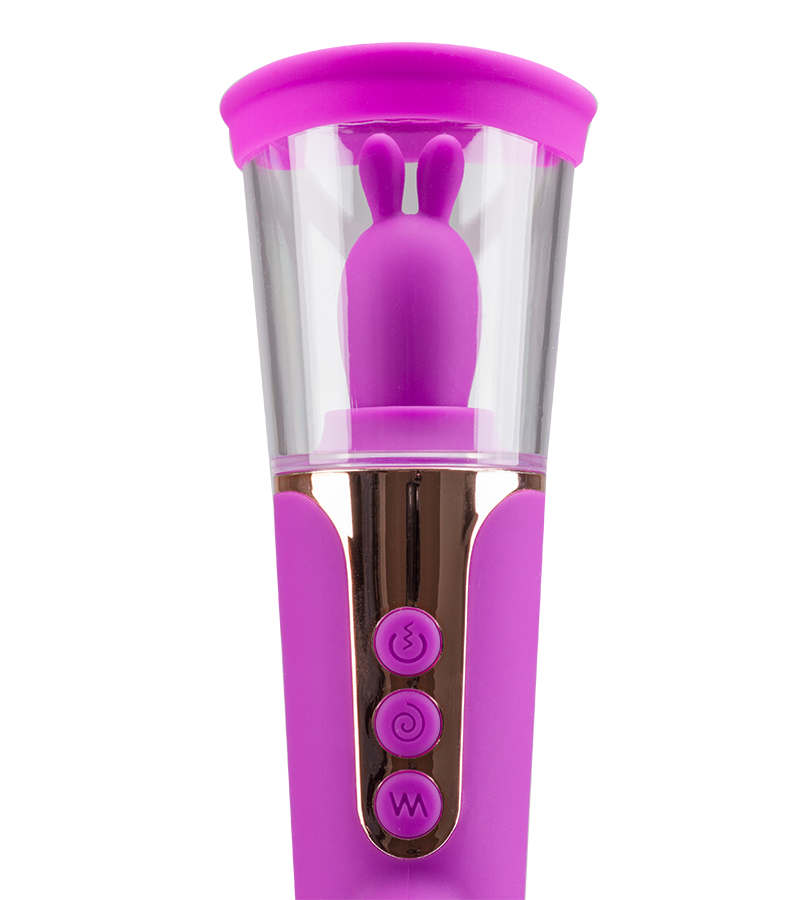 Vibromasseur rabbit avec pompe Ă  vagin Fine