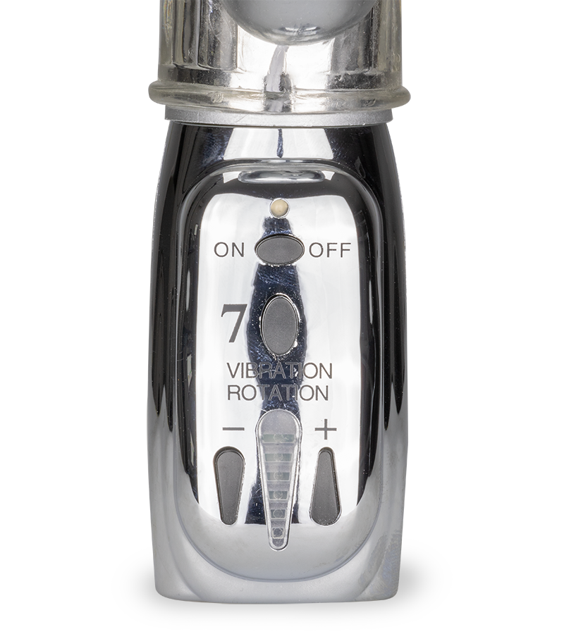 Vibromasseur rabbit rotatif Silver Pleasure