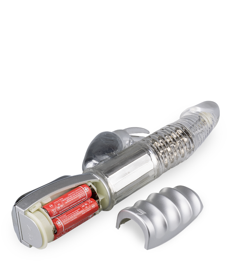 Vibromasseur rabbit rotatif Silver Pleasure