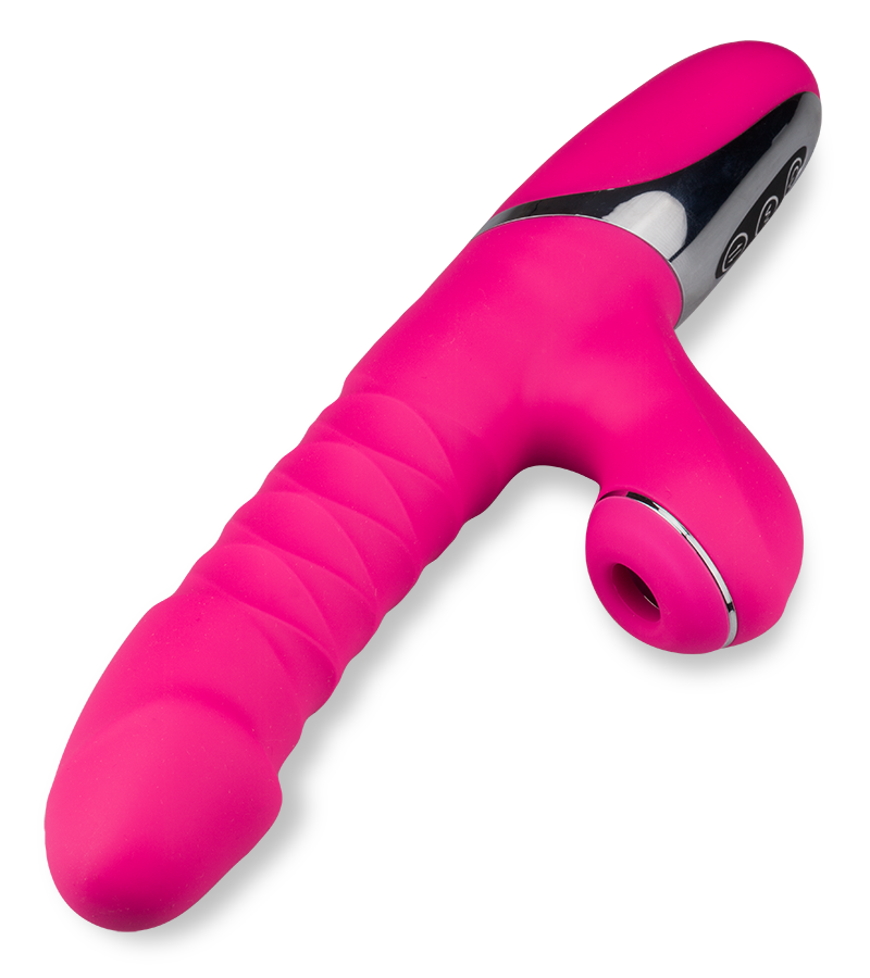 Vibromasseur rabbit va-et-vient et sans contact Amor