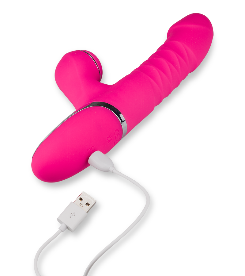 Vibromasseur rabbit va-et-vient et sans contact Amor