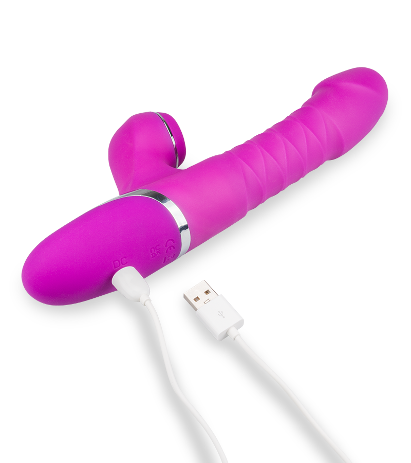 Vibromasseur rabbit va-et-vient et sans contact Amor