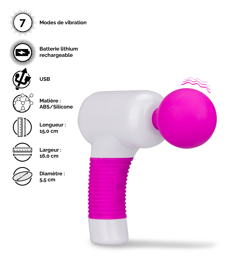 Vibromasseur Wand ultra puissant Magic Flash