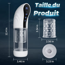 Charger l&#39;image dans la galerie, 【Nouveau】9 Aspirer&amp;Pousser&amp;Tourner LCD Masturbateur Cup avec fonction vocale