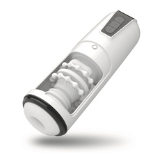Charger l&#39;image dans la galerie, White Vibe - Masturbateur masculin extensible et étanche à vibrations automatiques à 7 modes