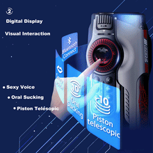 Charger l&#39;image dans la galerie, 10 Modes de Chauffage X T7 Coupe Masturbateur Automatique Avec Contrôle Bluetooth et écran LED