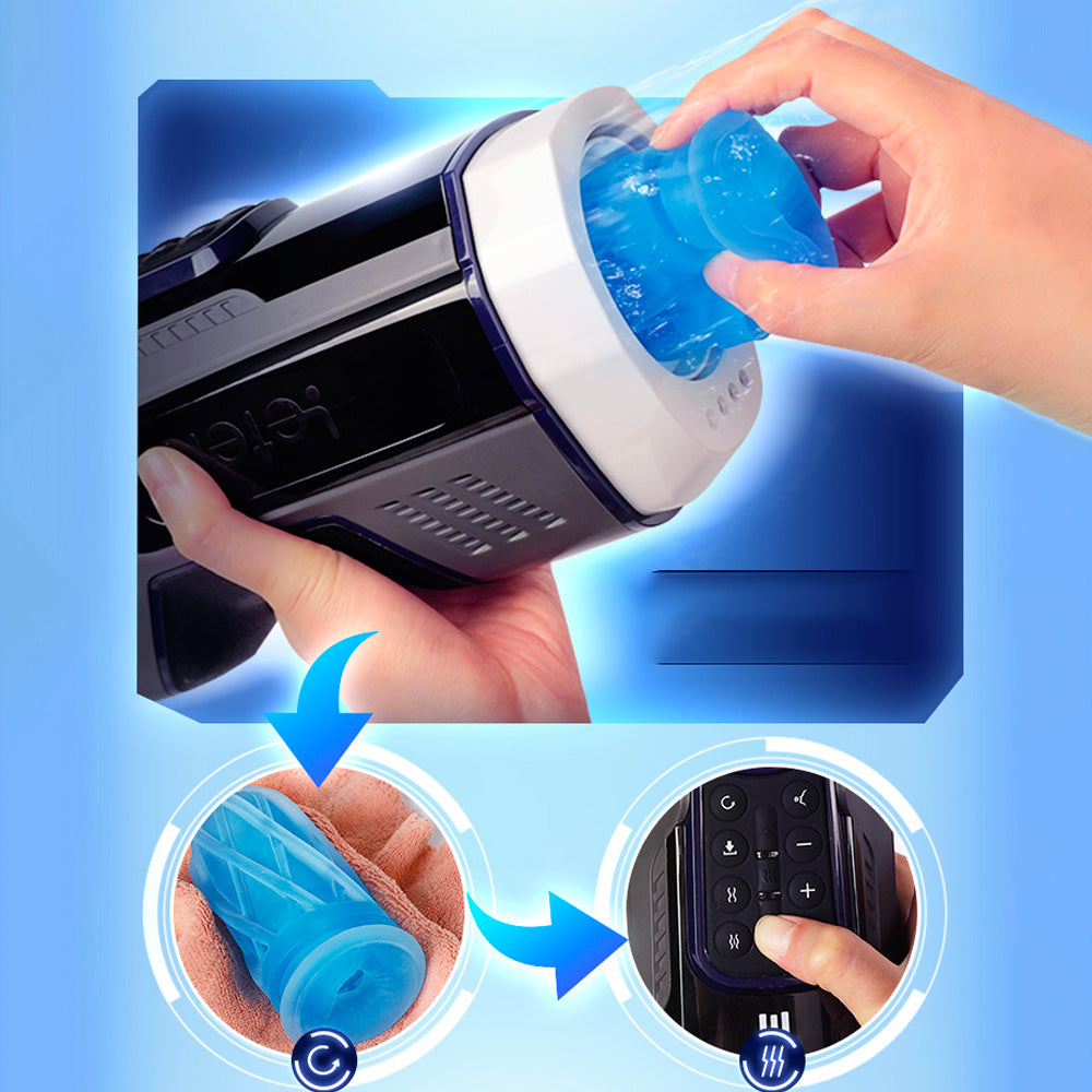 10 Modes de Chauffage X T7 Coupe Masturbateur Automatique Avec Contrôle Bluetooth et écran LED