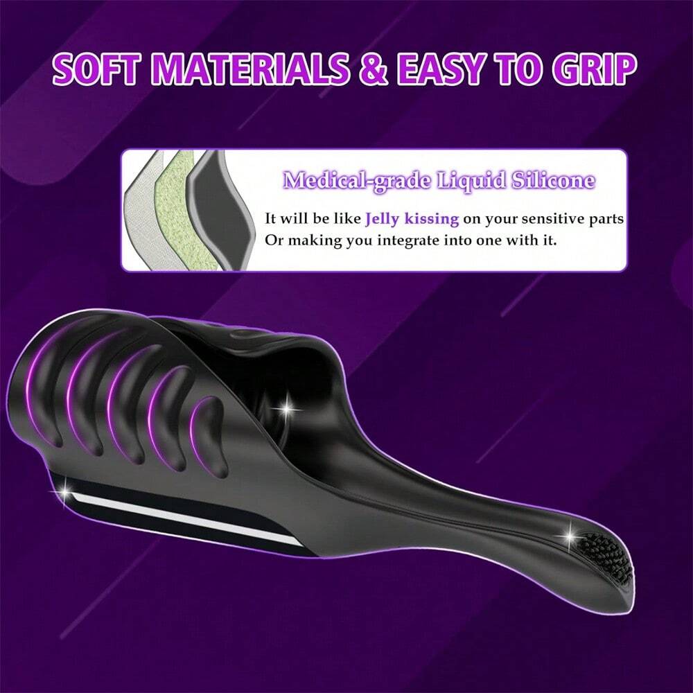 3 moteurs, 5 modes de tapotement, 10 modes de vibration, Penis Training Massager Silicone Sex toys pour hommes Vibromasseurs Jouets sexuels pour la masturbation des hommes