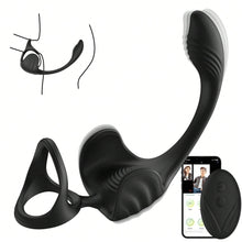 Charger l&#39;image dans la galerie, Anneau De Cock Avec Stimulateur Clitoridien, 10 Modes De Vibration, Anneau De Pénis En Silicone Médical Étanche Pour Hommes, Jouets Sexuels Pour Couples Adultes