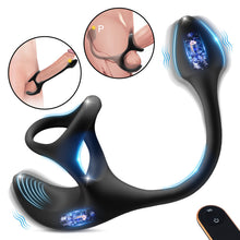 Charger l&#39;image dans la galerie, Plug anal Stimulateur vibrant à balle avec cockring