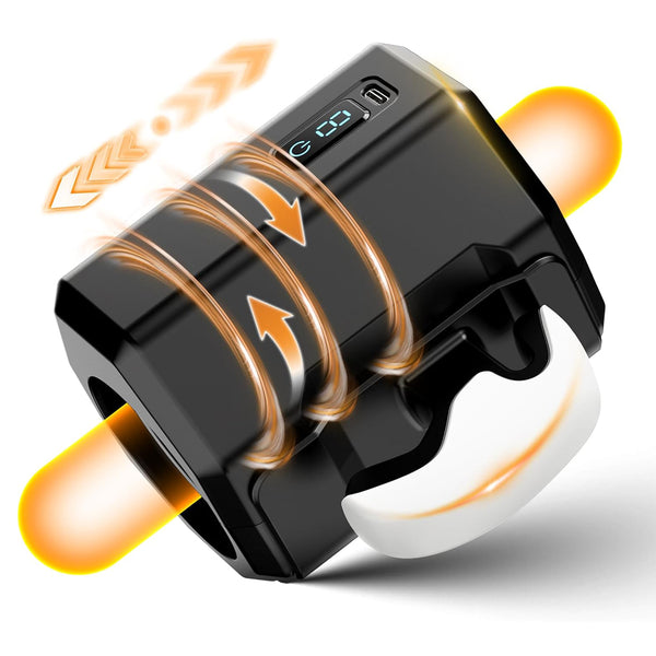 Masturbateur automatique mains libres à affichage LED avec 7 modes de rotation et de poussée