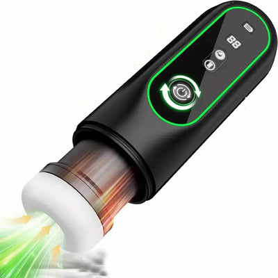Blowjobsex Machine Automatic Heating Masturbator Stroker with 4 Sucking & 15 Thrusting & 6 Vibrating