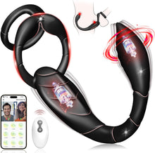 Charger l'image dans la galerie, 3 in 1 Dual Motors Cock Ring Prostate Massager Anal Vibrator with 9 Modes