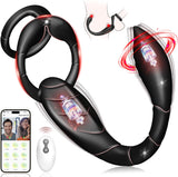 3 in 1 Dual Motors Cock Ring Prostate Massager Anal Vibrator with 9 Modes