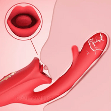 Charger l&#39;image dans la galerie, Vibromasseur G spot avec fonction baiser et langue vibrante