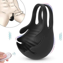 Charger l&#39;image dans la galerie, Anneaux pour testicules et pénis avec 9 vibrations, S-Hande