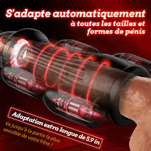 Charger l&#39;image dans la galerie, Entraîneur de pénis vibrant Black Knight VI 5 Œufs vibrants