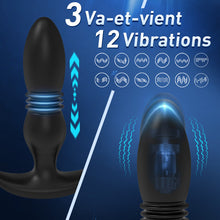Charger l'image dans la galerie, Plug anal vibromasseur pour prostate avec 3 plis, 7 télescopiques et 7 vibrations