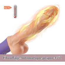 Charger l&#39;image dans la galerie, Gode dildo réaliste 3 en 1 avec 6 modes télescopiques et 10 modes de vibration, Avirobta