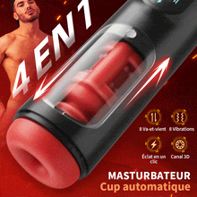Charger l&#39;image dans la galerie, Masturbateur masculin à 8 poussées et 8 vibrations à 3 canaux