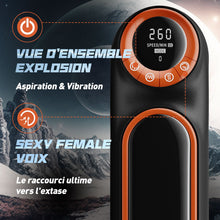 Charger l&#39;image dans la galerie, Masturbâteur Homme Succion Automatique avec 10Mode de Vibration &amp; Poussée Silicone Sex Toys Oral Masculin Va &amp; Vient pour la Stimulation du Pénis Jouet Sexuel